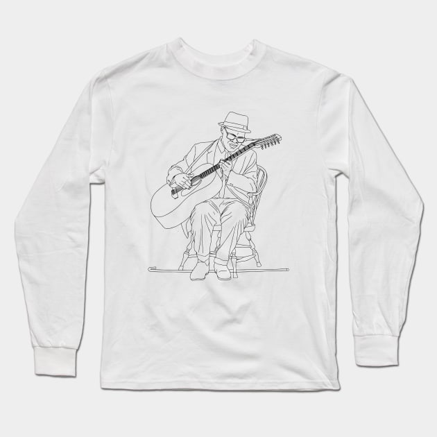 Rev. Gary Davis Long Sleeve T-Shirt by TheCosmicTradingPost